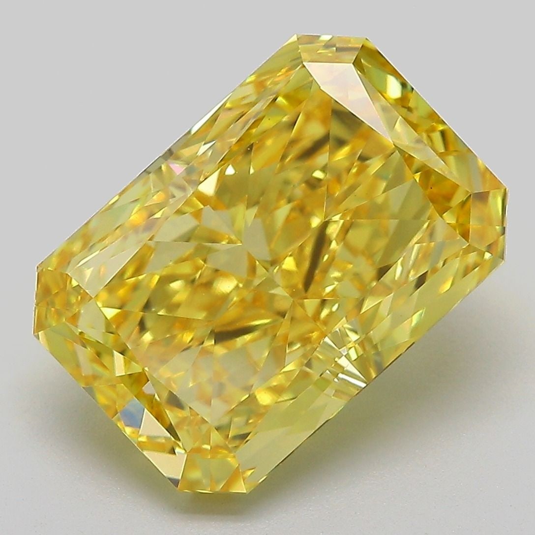 Loose Diamond - RADIANT 6.52ct Fancy Vivid Yellow VS1: Loose Diamond - RADIANT 6.52ct Fancy Vivid Yellow VS1 Source: This is a real non-mined Diamond that has been grown in a lab Shape: RADIANT Carats: 6.52 Color: Fancy Vivid Yellow Certification: IGI