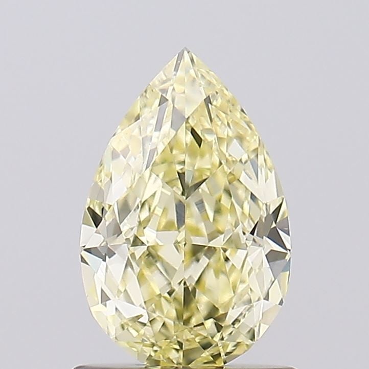 Loose Diamond - PEAR 1.04ct Fancy Light Yellow VS1: Loose Diamond - PEAR 1.04ct Fancy Light Yellow VS1 Source: This is a real non-mined Diamond that has been grown in a lab Shape: PEAR Carats: 1.04 Color: Fancy Light Yellow Certification: IGI Video: