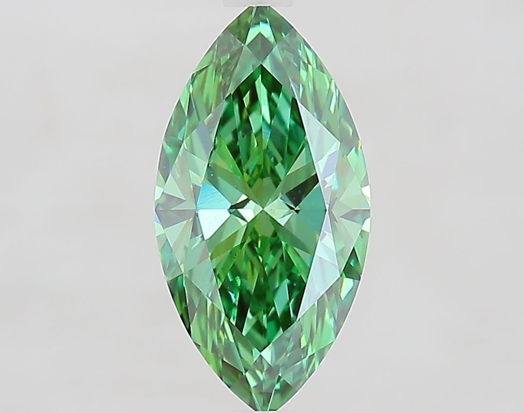 Loose Diamond - MARQUISE 1.98ct Fancy Vivid Green VS1: Loose Diamond - MARQUISE 1.98ct Fancy Vivid Green VS1 Source: This is a real non-mined Diamond that has been grown in a lab Shape: MARQUISE Carats: 1.98 Color: Fancy Vivid Green Certification: IGI