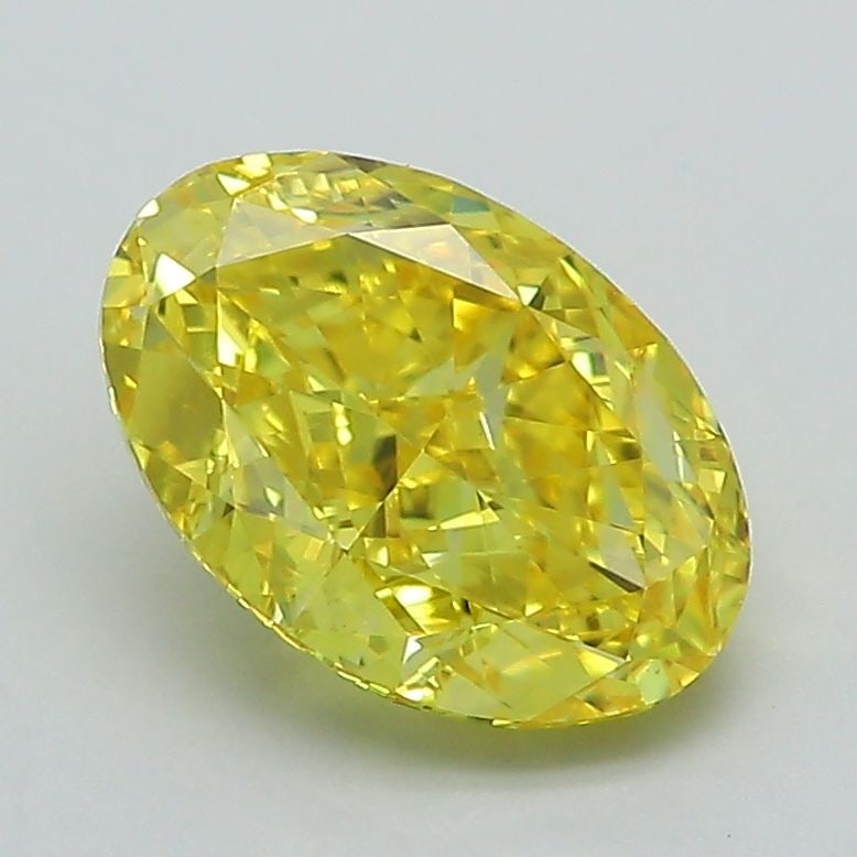 Loose Diamond - OVAL 1.9ct Fancy Vivid Yellow VS1: Loose Diamond - OVAL 1.9ct Fancy Vivid Yellow VS1 Source: This is a real non-mined Diamond that has been grown in a lab Shape: OVAL Carats: 1.9 Color: Fancy Vivid Yellow Certification: IGI Video: