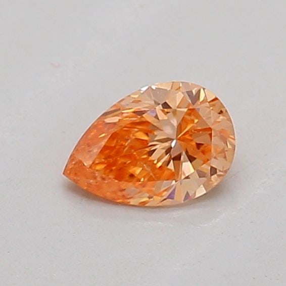 Loose Diamond - PEAR 0.18ct Fancy Vivid Brownish Orange SI1: Loose Diamond - PEAR 0.18ct Fancy Vivid Brownish Orange SI1 Source: This is a real non-mined Diamond that has been grown in a lab Shape: PEAR Carats: 0.18 Color: Fancy Vivid Brownish Orange Certificat