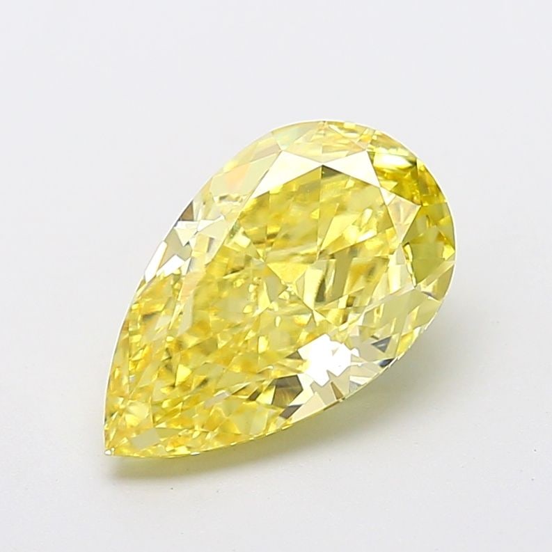Loose Diamond - PEAR 3.56ct Fancy Intense Yellow VS1: Loose Diamond - PEAR 3.56ct Fancy Intense Yellow VS1 Source: This is a real non-mined Diamond that has been grown in a lab Shape: PEAR Carats: 3.56 Color: Fancy Intense Yellow Certification: IGI Video