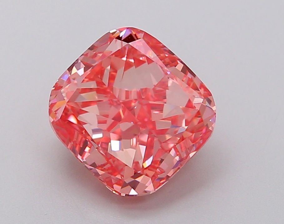 Loose Diamond - CUSHION BRILLIANT 3.01ct Fancy Vivid Pink VS1: Loose Diamond - CUSHION BRILLIANT 3.01ct Fancy Vivid Pink VS1 Source: This is a real non-mined Diamond that has been grown in a lab Shape: CUSHION BRILLIANT Carats: 3.01 Color: Fancy Vivid Pink Certif