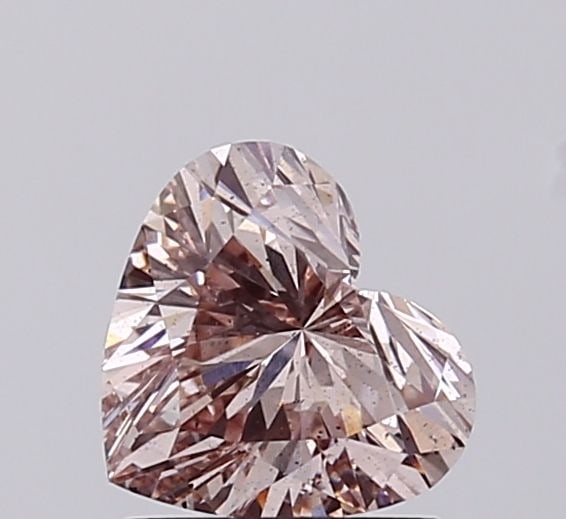 Loose Diamond - HEART 1.01ct Fancy Brownish Pink SI1: Loose Diamond - HEART 1.01ct Fancy Brownish Pink SI1 Source: This is a real non-mined Diamond that has been grown in a lab Shape: HEART Carats: 1.01 Color: Fancy Brownish Pink Certification: IGI Video