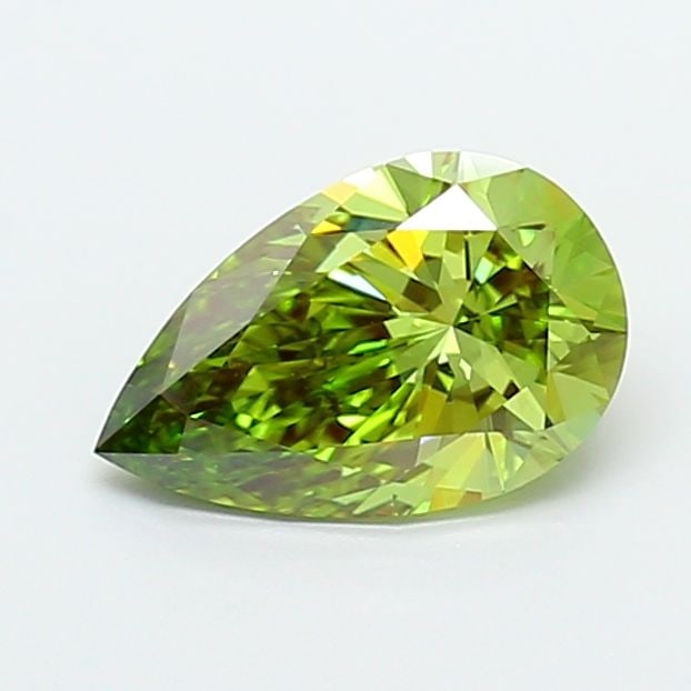 Loose Diamond - PEAR 2.07ct Fancy Vivid Green VVS2: Loose Diamond - PEAR 2.07ct Fancy Vivid Green VVS2 Source: This is a real non-mined Diamond that has been grown in a lab Shape: PEAR Carats: 2.07 Color: Fancy Vivid Green Certification: IGI Video: