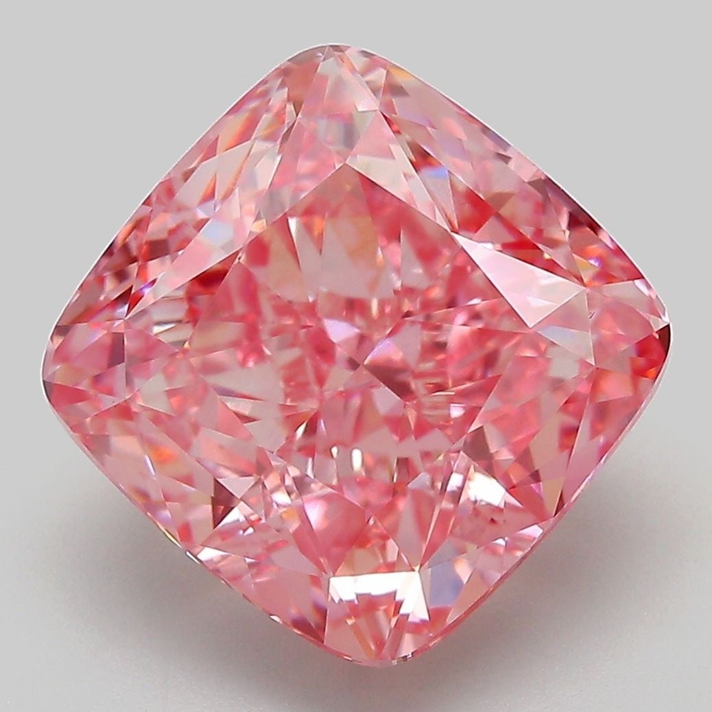 Loose Diamond - CUSHION MODIFIED 7.66ct Fancy Vivid Pink VS1: Loose Diamond - CUSHION MODIFIED 7.66ct Fancy Vivid Pink VS1 Source: This is a real non-mined Diamond that has been grown in a lab Shape: CUSHION MODIFIED Carats: 7.66 Color: Fancy Vivid Pink Certific