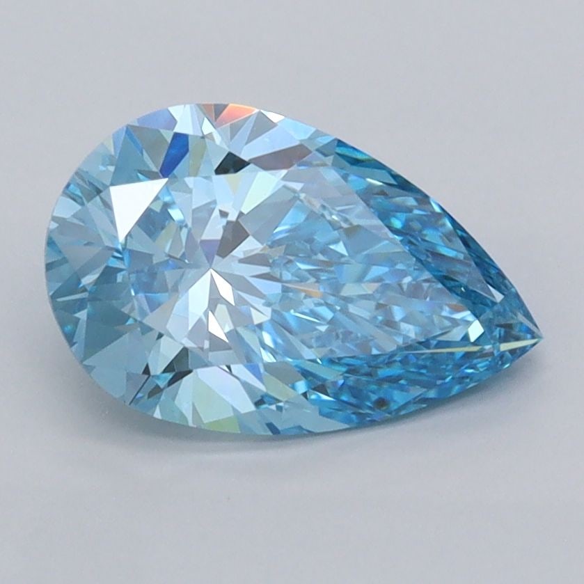 Loose Diamond - PEAR 1.5ct Fancy Vivid Blue VVS2: Loose Diamond - PEAR 1.5ct Fancy Vivid Blue VVS2 Source: This is a real non-mined Diamond that has been grown in a lab Shape: PEAR Carats: 1.5 Color: Fancy Vivid Blue Certification: IGI Video: