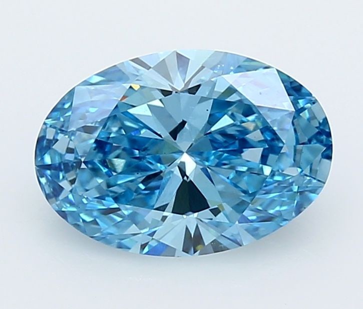 Loose Diamond - OVAL 2.47ct Fancy Vivid Blue VS1: Loose Diamond - OVAL 2.47ct Fancy Vivid Blue VS1 Source: This is a real non-mined Diamond that has been grown in a lab Shape: OVAL Carats: 2.47 Color: Fancy Vivid Blue Certification: IGI Video:
