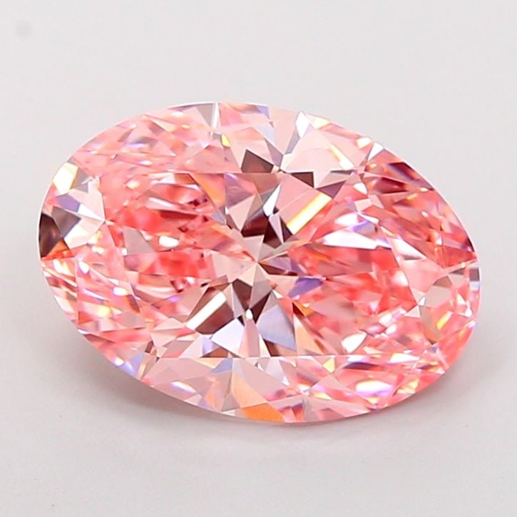 Loose Diamond - OVAL 5.0ct Fancy Vivid Pink VVS2: Loose Diamond - OVAL 5.0ct Fancy Vivid Pink VVS2 Source: This is a real non-mined Diamond that has been grown in a lab Shape: OVAL Carats: 5.0 Color: Fancy Vivid Pink Certification: IGI Video: