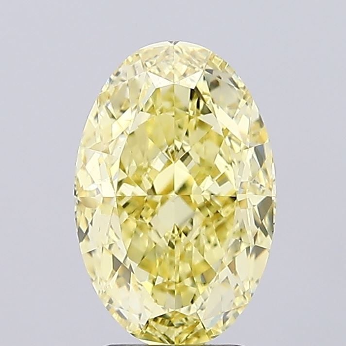 Loose Diamond - OVAL 4.51ct Fancy Intense Yellow VS1: Loose Diamond - OVAL 4.51ct Fancy Intense Yellow VS1 Source: This is a real non-mined Diamond that has been grown in a lab Shape: OVAL Carats: 4.51 Color: Fancy Intense Yellow Certification: IGI Video