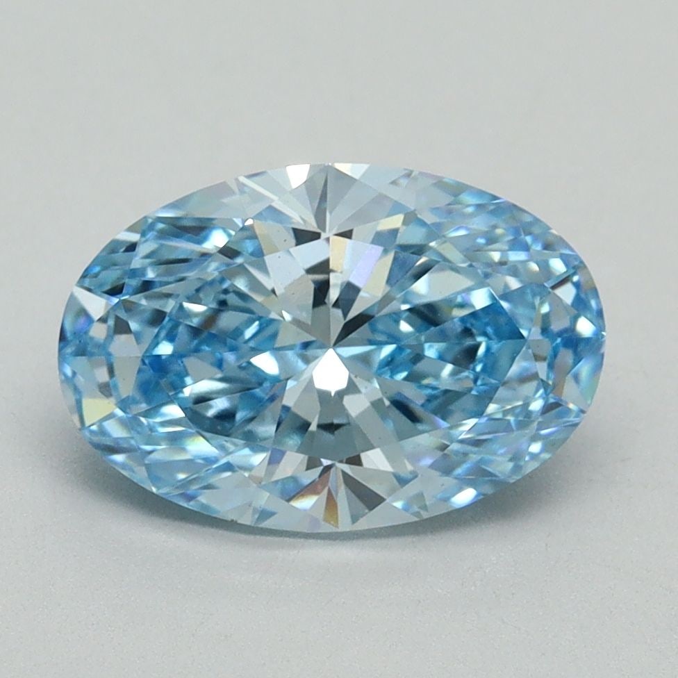 Loose Diamond - OVAL 2.15ct Fancy Vivid Blue VS1: Loose Diamond - OVAL 2.15ct Fancy Vivid Blue VS1 Source: This is a real non-mined Diamond that has been grown in a lab Shape: OVAL Carats: 2.15 Color: Fancy Vivid Blue Certification: IGI Video: