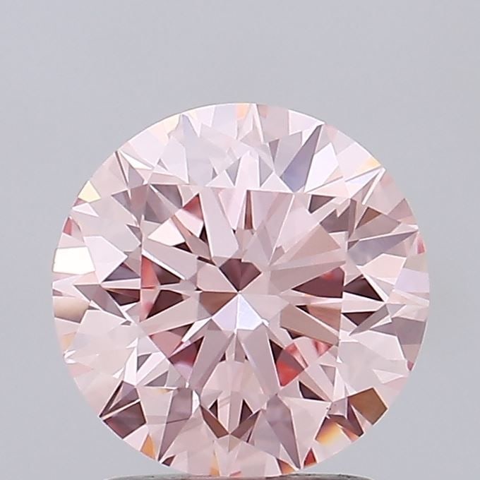Loose Diamond - ROUND 2.03ct Fancy Intense Pink VS2: Loose Diamond - ROUND 2.03ct Fancy Intense Pink VS2 Source: This is a real non-mined Diamond that has been grown in a lab Shape: ROUND Carats: 2.03 Color: Fancy Intense Pink Certification: IGI Video: