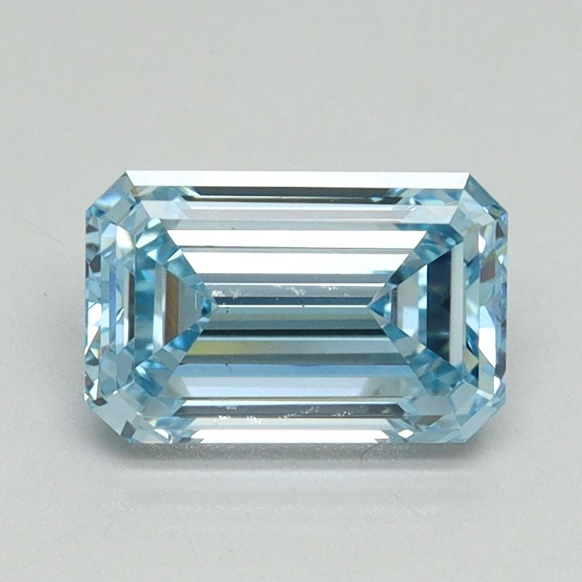 Loose Diamond - EMERALD 1.5ct Fancy Intense Blue VS2: Loose Diamond - EMERALD 1.5ct Fancy Intense Blue VS2 Source: This is a real non-mined Diamond that has been grown in a lab Shape: EMERALD Carats: 1.5 Color: Fancy Intense Blue Certification: IGI Video