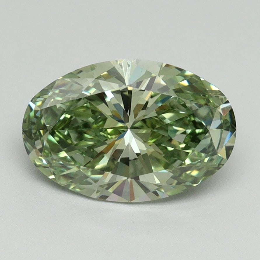 Loose Diamond - OVAL 1.66ct Fancy Vivid Green VS1: Loose Diamond - OVAL 1.66ct Fancy Vivid Green VS1 Source: This is a real non-mined Diamond that has been grown in a lab Shape: OVAL Carats: 1.66 Color: Fancy Vivid Green Certification: IGI Video: