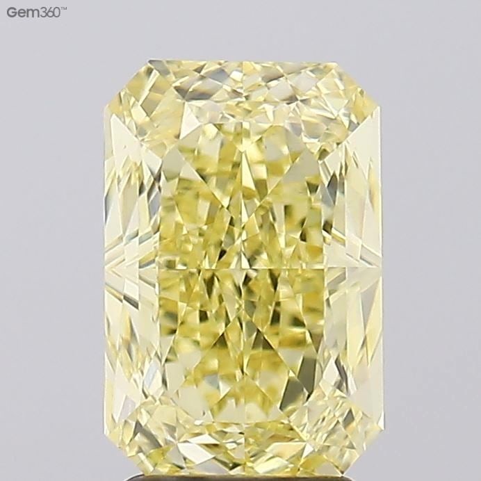Loose Diamond - RADIANT 3.45ct Fancy Intense Yellow VS1: Loose Diamond - RADIANT 3.45ct Fancy Intense Yellow VS1 Source: This is a real non-mined Diamond that has been grown in a lab Shape: RADIANT Carats: 3.45 Color: Fancy Intense Yellow Certification: IGI