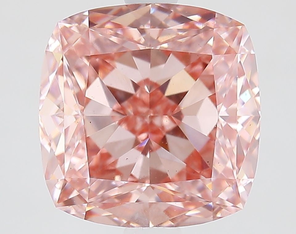 Loose Diamond - CUSHION MODIFIED 3.76ct Fancy Vivid Pink VS2: Loose Diamond - CUSHION MODIFIED 3.76ct Fancy Vivid Pink VS2 Source: This is a real non-mined Diamond that has been grown in a lab Shape: CUSHION MODIFIED Carats: 3.76 Color: Fancy Vivid Pink Certific