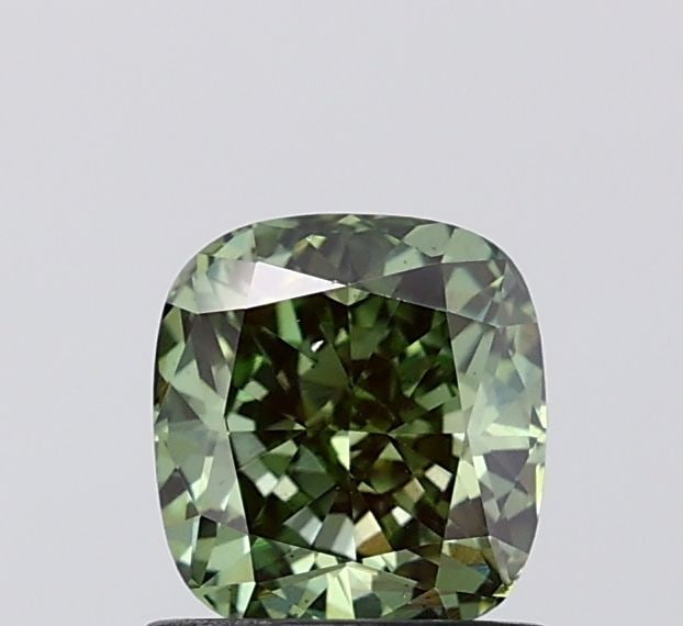Loose Diamond - CUSHION MODIFIED 1.09ct Fancy Vivid Green VS2: Loose Diamond - CUSHION MODIFIED 1.09ct Fancy Vivid Green VS2 Source: This is a real non-mined Diamond that has been grown in a lab Shape: CUSHION MODIFIED Carats: 1.09 Color: Fancy Vivid Green Certif