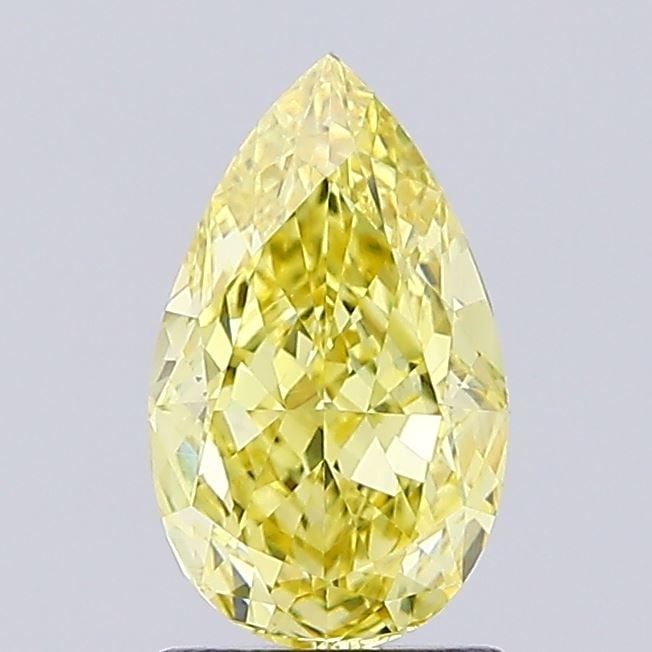 Loose Diamond - PEAR 1.58ct Fancy Intense Yellow VS1: Loose Diamond - PEAR 1.58ct Fancy Intense Yellow VS1 Source: This is a real non-mined Diamond that has been grown in a lab Shape: PEAR Carats: 1.58 Color: Fancy Intense Yellow Certification: IGI Video