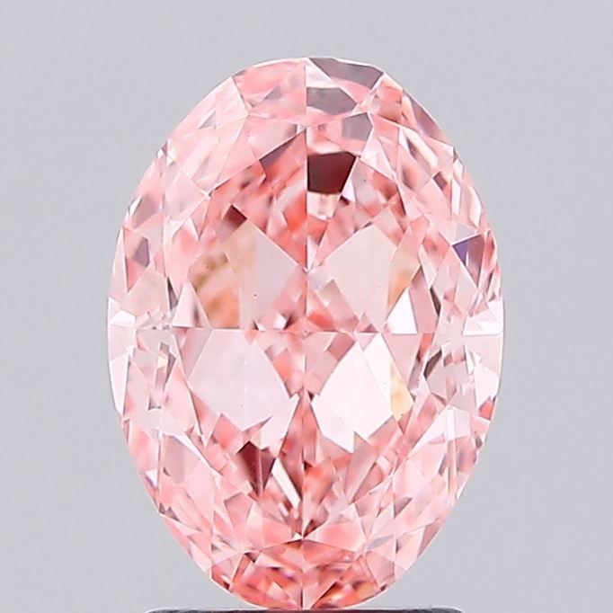 Loose Diamond - OVAL 2.19ct Fancy Vivid Pink VVS2: Loose Diamond - OVAL 2.19ct Fancy Vivid Pink VVS2 Source: This is a real non-mined Diamond that has been grown in a lab Shape: OVAL Carats: 2.19 Color: Fancy Vivid Pink Certification: IGI Video: