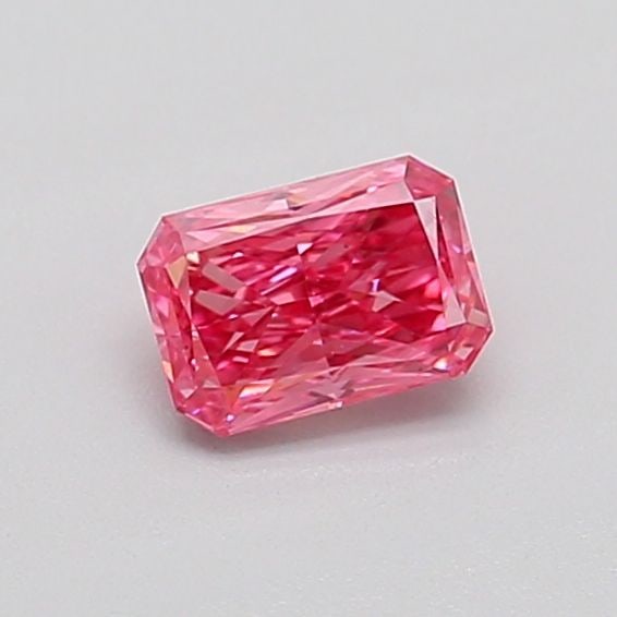 Loose Diamond - RADIANT 0.36ct Fancy Vivid Pink VS1: Loose Diamond - RADIANT 0.36ct Fancy Vivid Pink VS1 Source: This is a real non-mined Diamond that has been grown in a lab Shape: RADIANT Carats: 0.36 Color: Fancy Vivid Pink Certification: IGI Video: