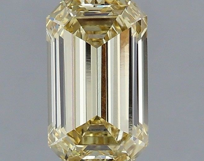 Loose Diamond - EMERALD 1.0ct Fancy Light Yellow VS1: Loose Diamond - EMERALD 1.0ct Fancy Light Yellow VS1 Source: This is a real non-mined Diamond that has been grown in a lab Shape: EMERALD Carats: 1.0 Color: Fancy Light Yellow Certification: IGI Video