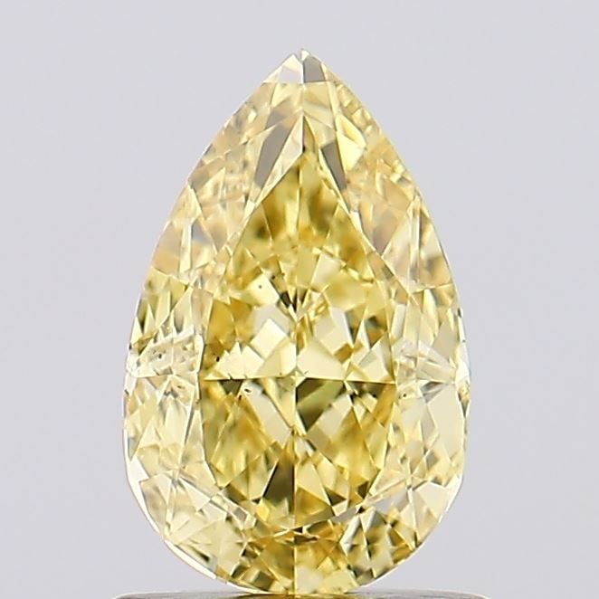 Loose Diamond - PEAR 1.06ct Fancy Intense Yellow VS2: Loose Diamond - PEAR 1.06ct Fancy Intense Yellow VS2 Source: This is a real non-mined Diamond that has been grown in a lab Shape: PEAR Carats: 1.06 Color: Fancy Intense Yellow Certification: IGI Video