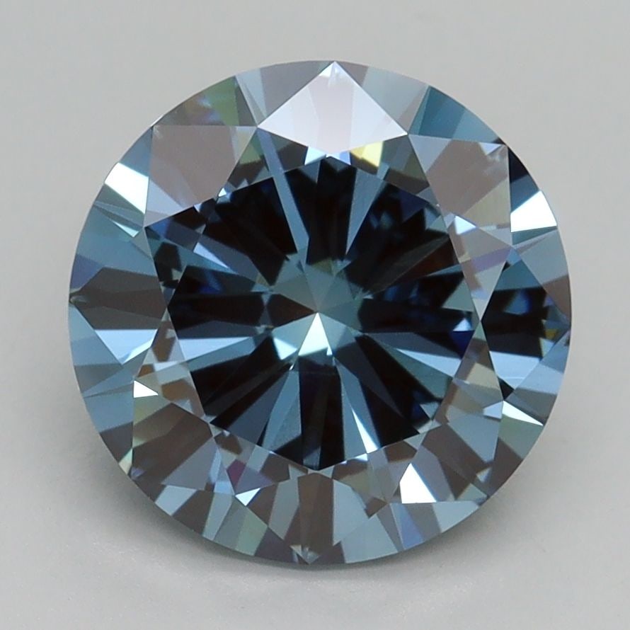 Loose Diamond - ROUND 3.01ct Fancy Intense Blue VS1: Loose Diamond - ROUND 3.01ct Fancy Intense Blue VS1 Source: This is a real non-mined Diamond that has been grown in a lab Shape: ROUND Carats: 3.01 Color: Fancy Intense Blue Certification: IGI Video: