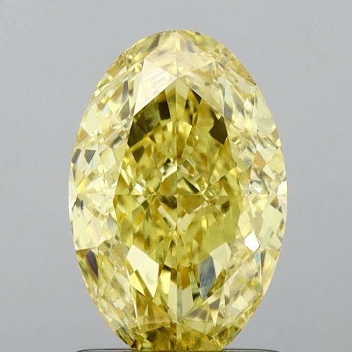 Loose Diamond - OVAL 1.52ct Fancy Intense Yellow SI1: Loose Diamond - OVAL 1.52ct Fancy Intense Yellow SI1 Source: This is a real non-mined Diamond that has been grown in a lab Shape: OVAL Carats: 1.52 Color: Fancy Intense Yellow Certification: IGI Video