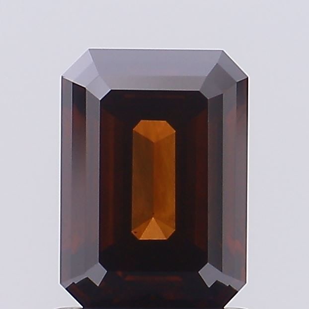 Loose Diamond - EMERALD 0.93ct Fancy Deep Orange VS1: Loose Diamond - EMERALD 0.93ct Fancy Deep Orange VS1 Source: This is a real non-mined Diamond that has been grown in a lab Shape: EMERALD Carats: 0.93 Color: Fancy Deep Orange Certification: IGI Video