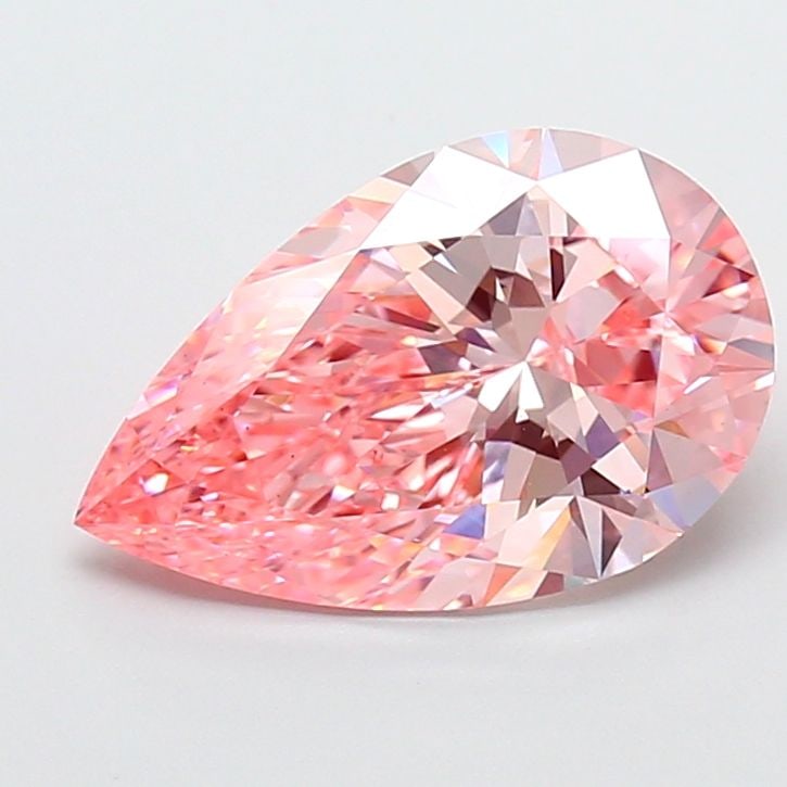 Loose Diamond - PEAR 4.08ct Fancy Intense Pink VS1: Loose Diamond - PEAR 4.08ct Fancy Intense Pink VS1 Source: This is a real non-mined Diamond that has been grown in a lab Shape: PEAR Carats: 4.08 Color: Fancy Intense Pink Certification: IGI Video: