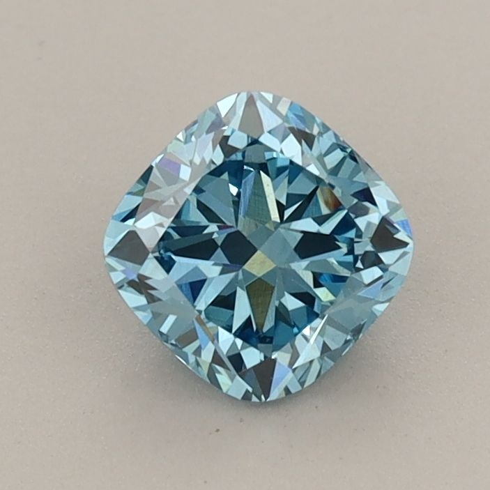 Loose Diamond - CUSHION MODIFIED 0.8ct Fancy Vivid Blue VS2: Loose Diamond - CUSHION MODIFIED 0.8ct Fancy Vivid Blue VS2 Source: This is a real non-mined Diamond that has been grown in a lab Shape: CUSHION MODIFIED Carats: 0.8 Color: Fancy Vivid Blue Certificat