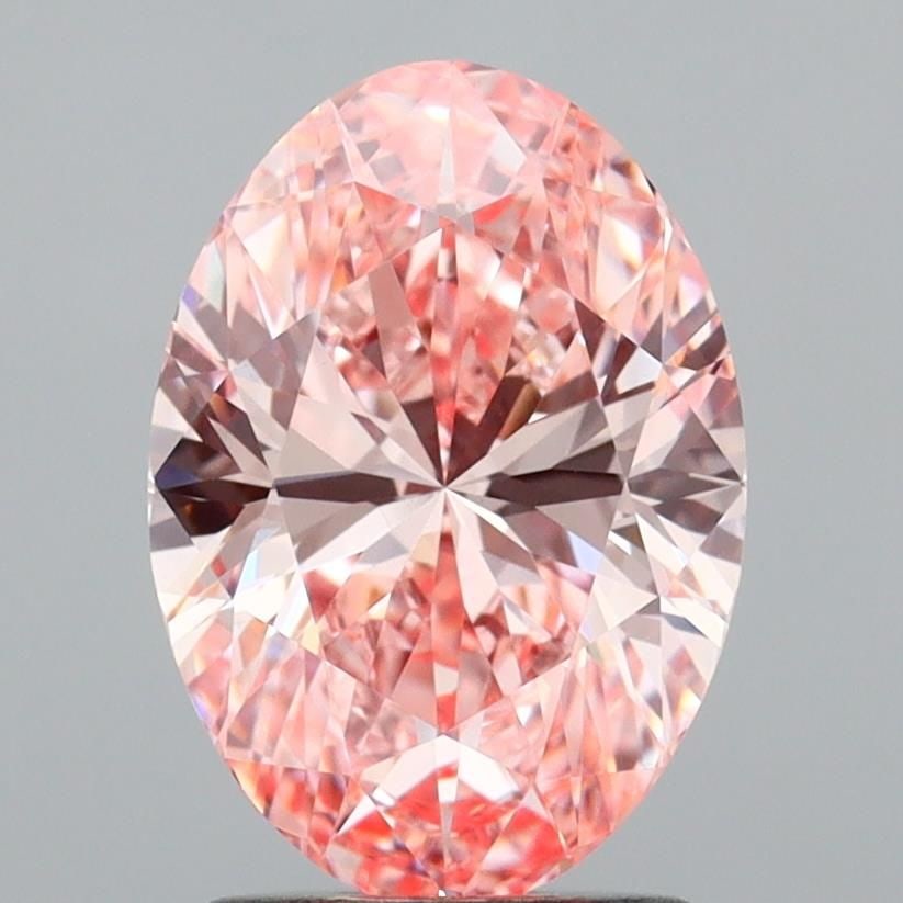 Loose Diamond - OVAL 2.02ct Fancy Vivid Pink VVS2: Loose Diamond - OVAL 2.02ct Fancy Vivid Pink VVS2 Source: This is a real non-mined Diamond that has been grown in a lab Shape: OVAL Carats: 2.02 Color: Fancy Vivid Pink Certification: IGI Video: