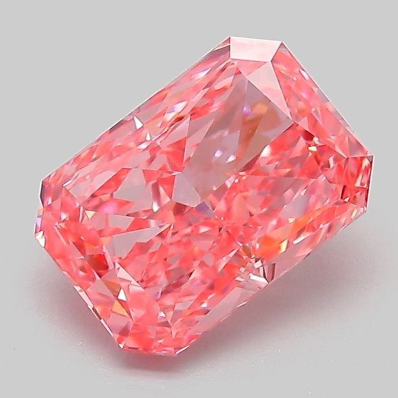 Loose Diamond - RADIANT 2.1ct Fancy Vivid Pink VVS2: Loose Diamond - RADIANT 2.1ct Fancy Vivid Pink VVS2 Source: This is a real non-mined Diamond that has been grown in a lab Shape: RADIANT Carats: 2.1 Color: Fancy Vivid Pink Certification: IGI Video: