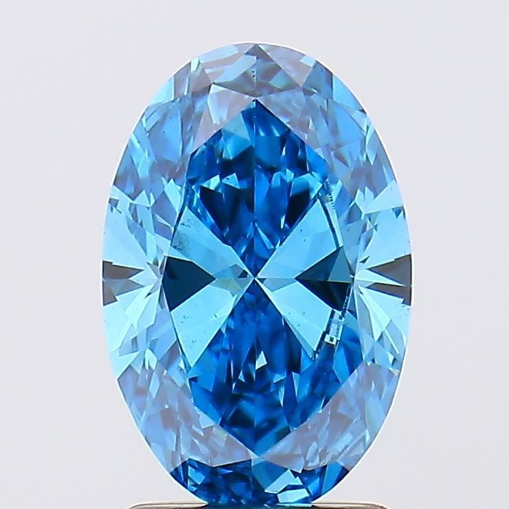 Loose Diamond - OVAL 1.51ct Fancy Vivid Blue VS1: Loose Diamond - OVAL 1.51ct Fancy Vivid Blue VS1 Source: This is a real non-mined Diamond that has been grown in a lab Shape: OVAL Carats: 1.51 Color: Fancy Vivid Blue Certification: IGI Video: