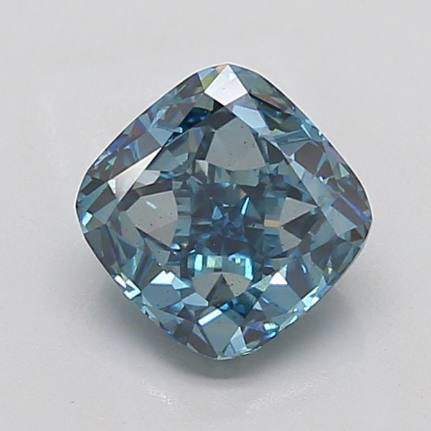 Loose Diamond - CUSHION MODIFIED 3.07ct Fancy Vivid Greenish Blue VS2: Loose Diamond - CUSHION MODIFIED 3.07ct Fancy Vivid Greenish Blue VS2 Source: This is a real non-mined Diamond that has been grown in a lab Shape: CUSHION MODIFIED Carats: 3.07 Color: Fancy Vivid Gree
