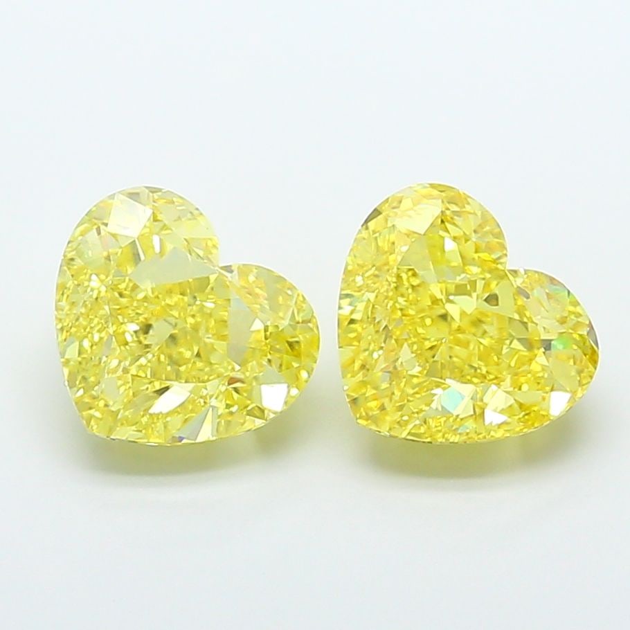 Loose Diamond - HEART 5.02ct Fancy Vivid Yellow VS1: Loose Diamond - HEART 5.02ct Fancy Vivid Yellow VS1 Source: This is a real non-mined Diamond that has been grown in a lab Shape: HEART Carats: 5.02 Color: Fancy Vivid Yellow Certification: IGI Video: