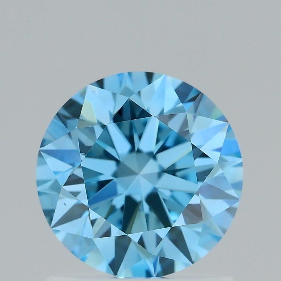 Ideal Loose Diamond - ROUND 1.08ct Fancy Vivid Blue VS1: Ideal Loose Diamond - ROUND 1.08ct Fancy Vivid Blue VS1 Source: This is a real non-mined Diamond that has been grown in a lab Shape: ROUND Carats: 1.08 Color: Fancy Vivid Blue Certification: IGI Video