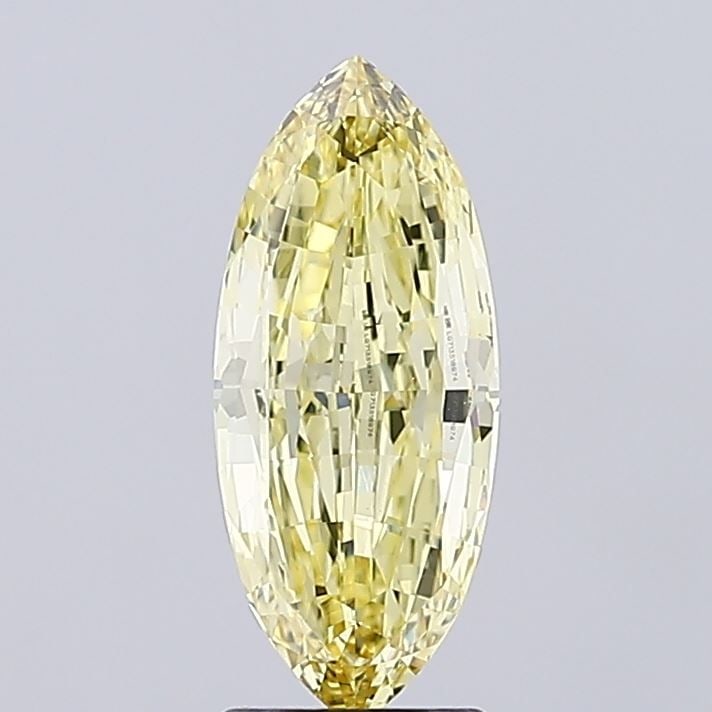 Loose Diamond - MARQUISE 2.06ct Fancy Yellow VVS2: Loose Diamond - MARQUISE 2.06ct Fancy Yellow VVS2 Source: This is a real non-mined Diamond that has been grown in a lab Shape: MARQUISE Carats: 2.06 Color: Fancy Yellow Certification: IGI Video: