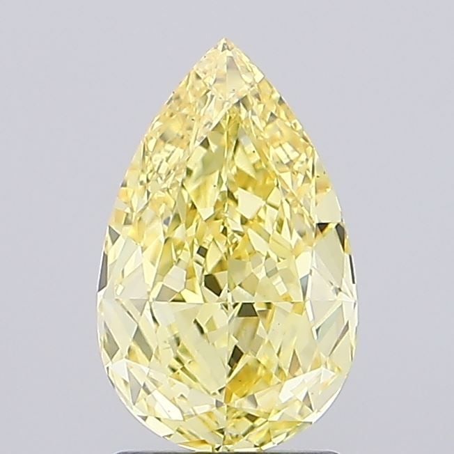 Loose Diamond - PEAR 2.0ct Fancy Intense Yellow VS1: Loose Diamond - PEAR 2.0ct Fancy Intense Yellow VS1 Source: This is a real non-mined Diamond that has been grown in a lab Shape: PEAR Carats: 2.0 Color: Fancy Intense Yellow Certification: IGI Video: