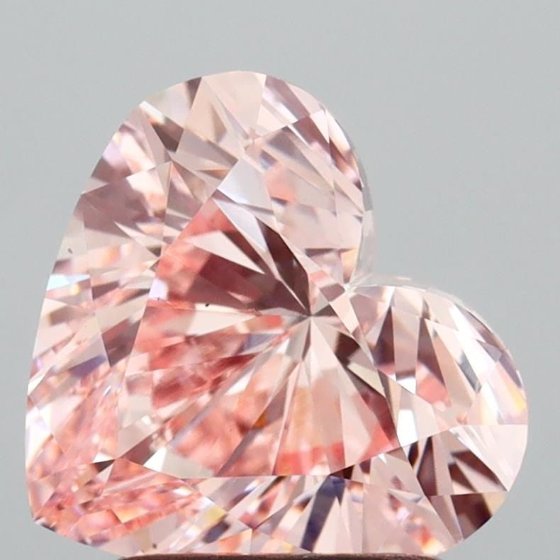 Loose Diamond - HEART 2.03ct Fancy Vivid Pink VS2: Loose Diamond - HEART 2.03ct Fancy Vivid Pink VS2 Source: This is a real non-mined Diamond that has been grown in a lab Shape: HEART Carats: 2.03 Color: Fancy Vivid Pink Certification: IGI Video: