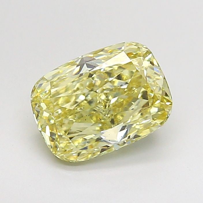 Loose Diamond - CUSHION MODIFIED 2.01ct Fancy Yellow VS2: Loose Diamond - CUSHION MODIFIED 2.01ct Fancy Yellow VS2 Source: This is a real non-mined Diamond that has been grown in a lab Shape: CUSHION MODIFIED Carats: 2.01 Color: Fancy Yellow Certification: I