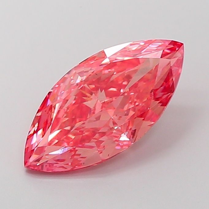 Loose Diamond - MARQUISE 3.88ct Fancy Vivid Pink VS2: Loose Diamond - MARQUISE 3.88ct Fancy Vivid Pink VS2 Source: This is a real non-mined Diamond that has been grown in a lab Shape: MARQUISE Carats: 3.88 Color: Fancy Vivid Pink Certification: IGI Video