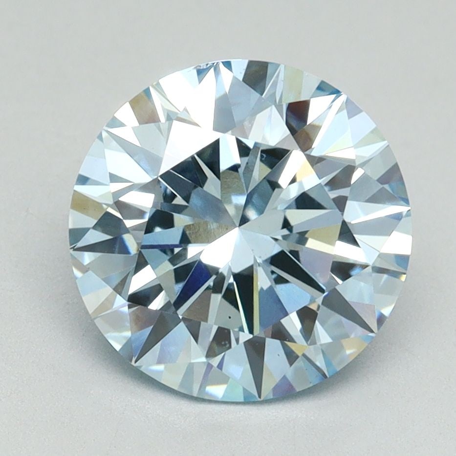 Loose Diamond - ROUND 3.0ct Fancy Vivid Blue VS1: Loose Diamond - ROUND 3.0ct Fancy Vivid Blue VS1 Source: This is a real non-mined Diamond that has been grown in a lab Shape: ROUND Carats: 3.0 Color: Fancy Vivid Blue Certification: IGI Video: Video