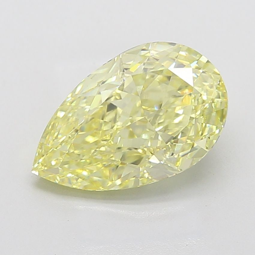 Loose Diamond - PEAR 6.06ct Fancy Intense Yellow VVS2: Loose Diamond - PEAR 6.06ct Fancy Intense Yellow VVS2 Source: This is a real non-mined Diamond that has been grown in a lab Shape: PEAR Carats: 6.06 Color: Fancy Intense Yellow Certification: IGI Vide
