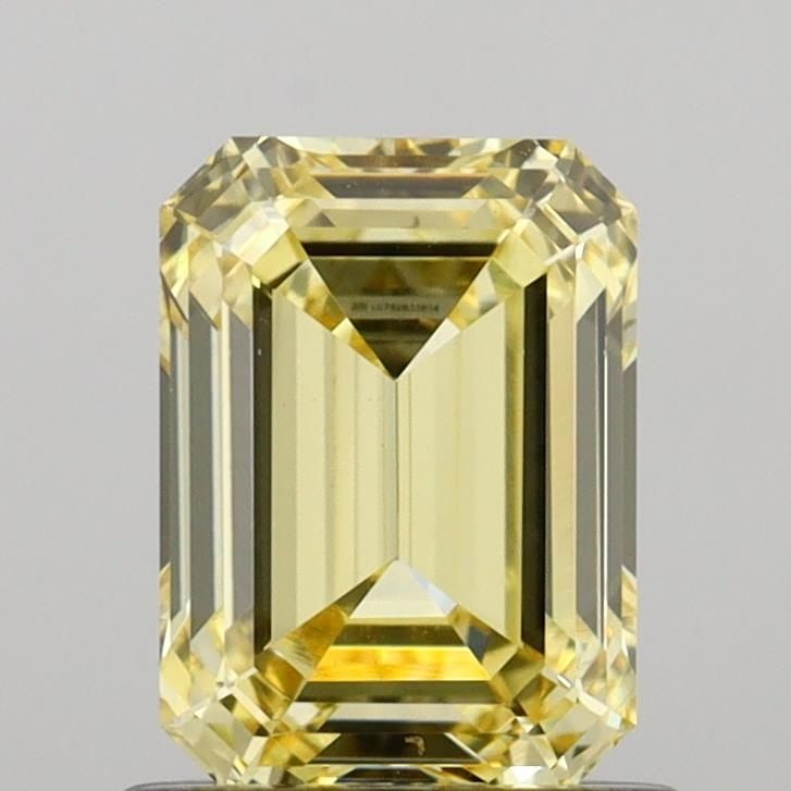 Loose Diamond - EMERALD 1.06ct Fancy Intense Yellow VVS2: Loose Diamond - EMERALD 1.06ct Fancy Intense Yellow VVS2 Source: This is a real non-mined Diamond that has been grown in a lab Shape: EMERALD Carats: 1.06 Color: Fancy Intense Yellow Certification: IG