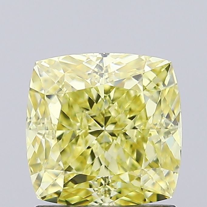 Loose Diamond - CUSHION MODIFIED 1.68ct Fancy Intense Yellow VVS2: Loose Diamond - CUSHION MODIFIED 1.68ct Fancy Intense Yellow VVS2 Source: This is a real non-mined Diamond that has been grown in a lab Shape: CUSHION MODIFIED Carats: 1.68 Color: Fancy Intense Yellow