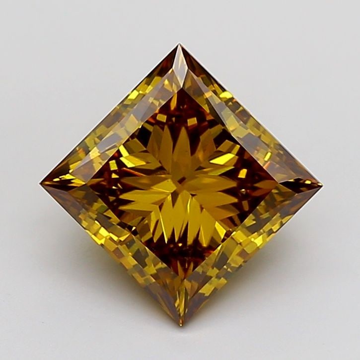 Loose Diamond - PRINCESS 4.01ct Fancy Yellow Brown VS1: Loose Diamond - PRINCESS 4.01ct Fancy Yellow Brown VS1 Source: This is a real non-mined Diamond that has been grown in a lab Shape: PRINCESS Carats: 4.01 Color: Fancy Yellow Brown Certification: IGI V