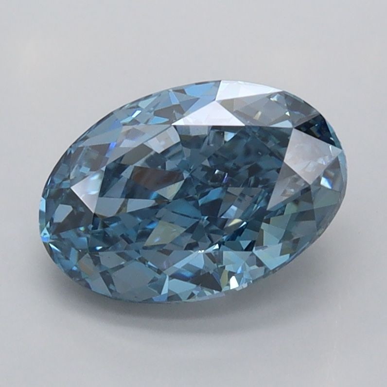 Loose Diamond - OVAL 1.65ct Fancy Vivid Blue VS1: Loose Diamond - OVAL 1.65ct Fancy Vivid Blue VS1 Source: This is a real non-mined Diamond that has been grown in a lab Shape: OVAL Carats: 1.65 Color: Fancy Vivid Blue Certification: IGI Video: Video