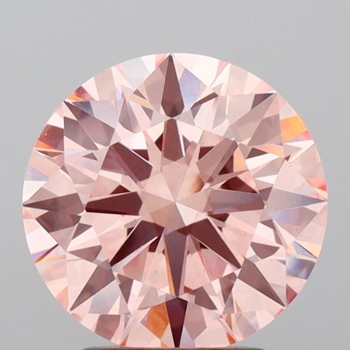 Ideal Loose Diamond - ROUND 2.5ct Fancy Intense Pink VS2: Ideal Loose Diamond - ROUND 2.5ct Fancy Intense Pink VS2 Source: This is a real non-mined Diamond that has been grown in a lab Shape: ROUND Carats: 2.5 Color: Fancy Intense Pink Certification: IGI Vid