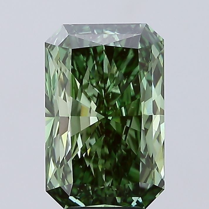 Loose Diamond - RADIANT 5.03ct Fancy Vivid Green VS1: Loose Diamond - RADIANT 5.03ct Fancy Vivid Green VS1 Source: This is a real non-mined Diamond that has been grown in a lab Shape: RADIANT Carats: 5.03 Color: Fancy Vivid Green Certification: IGI Video